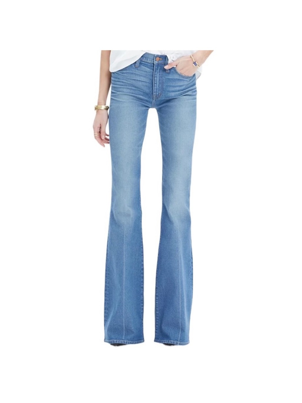 👖 Vintage Madewell Flea Market Flare True Indigo Denim Jeans - Picture 10 of 10